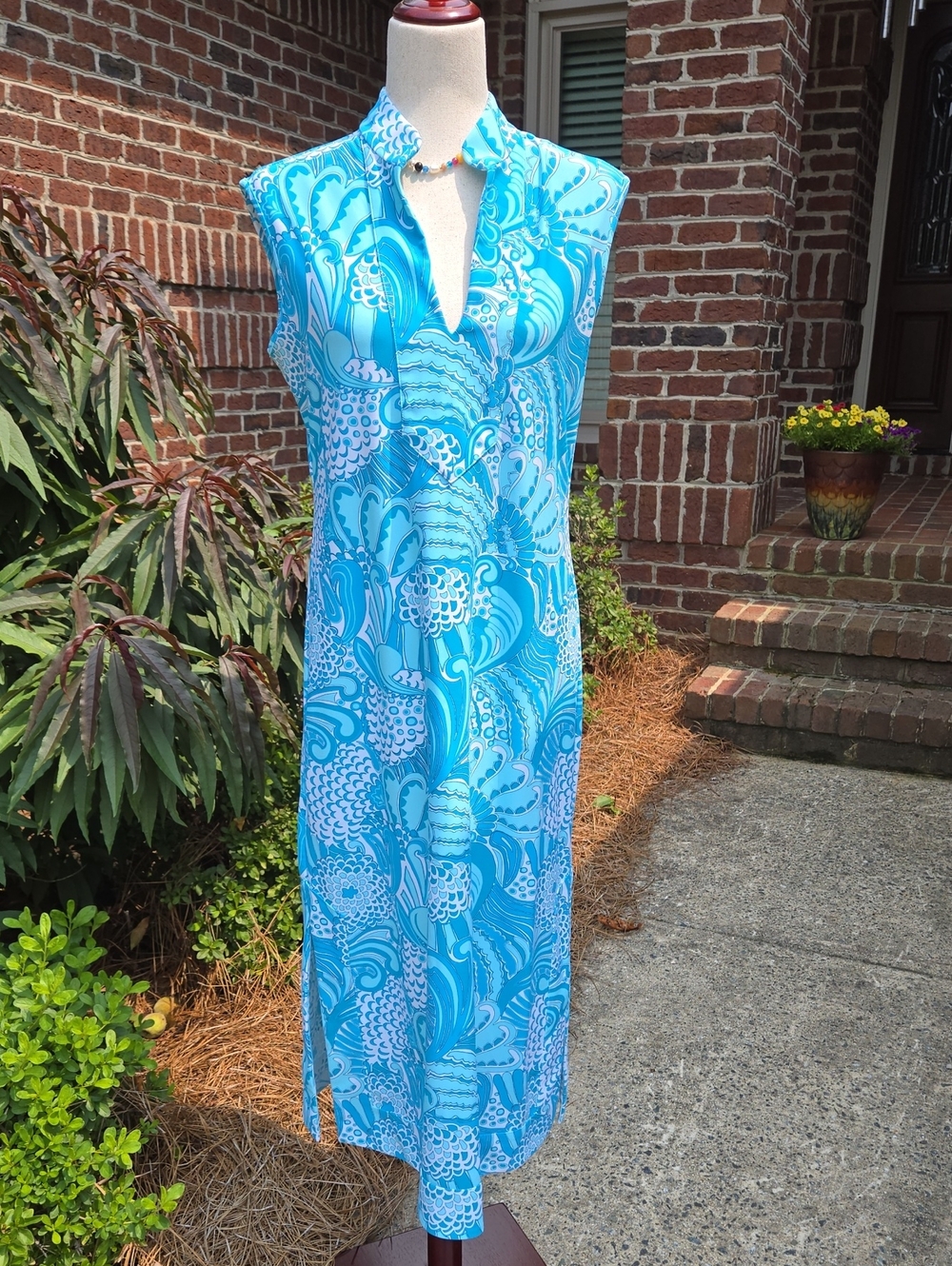 Jude Connally Blue Paisley Maxi Dress